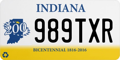 IN license plate 989TXR