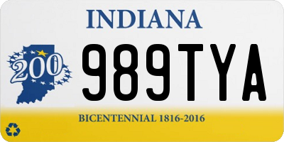 IN license plate 989TYA