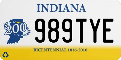 IN license plate 989TYE