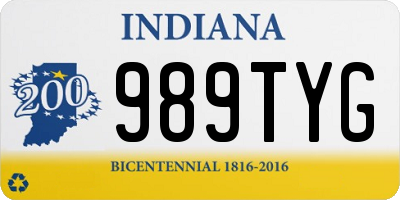 IN license plate 989TYG