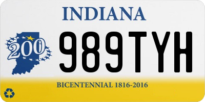 IN license plate 989TYH