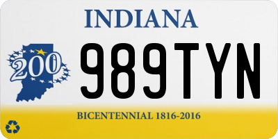 IN license plate 989TYN
