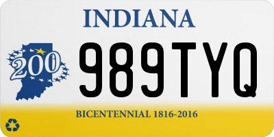 IN license plate 989TYQ