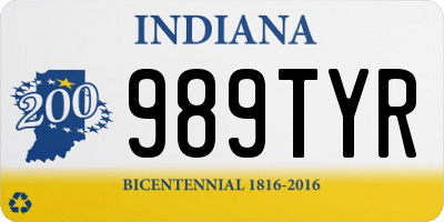 IN license plate 989TYR