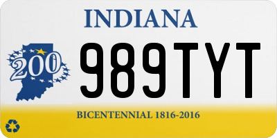 IN license plate 989TYT