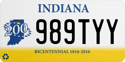 IN license plate 989TYY