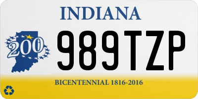 IN license plate 989TZP