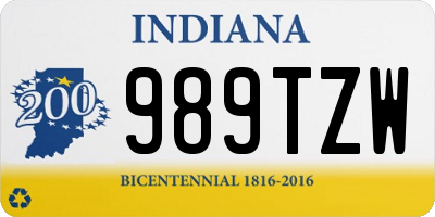 IN license plate 989TZW