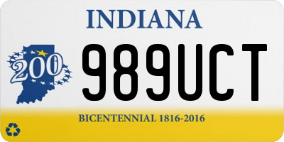 IN license plate 989UCT