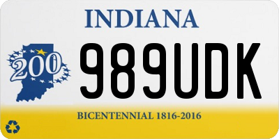IN license plate 989UDK
