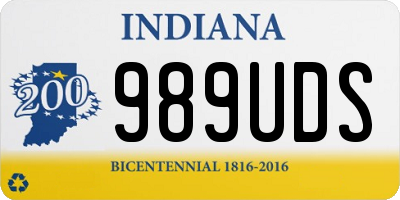 IN license plate 989UDS