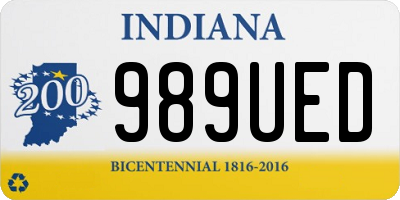 IN license plate 989UED