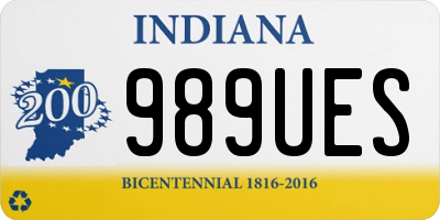 IN license plate 989UES