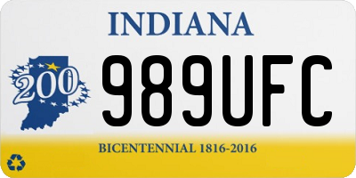 IN license plate 989UFC