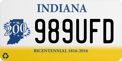 IN license plate 989UFD