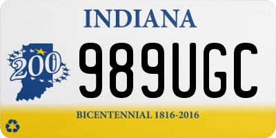 IN license plate 989UGC