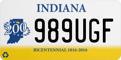 IN license plate 989UGF