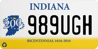 IN license plate 989UGH