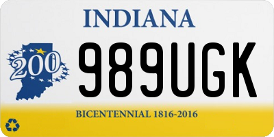 IN license plate 989UGK