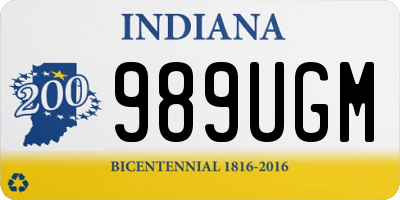 IN license plate 989UGM