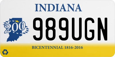 IN license plate 989UGN