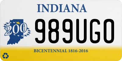 IN license plate 989UGO