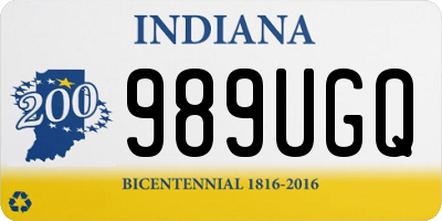 IN license plate 989UGQ
