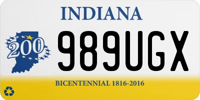 IN license plate 989UGX