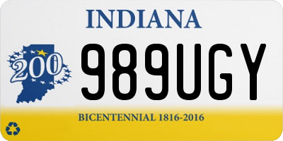IN license plate 989UGY