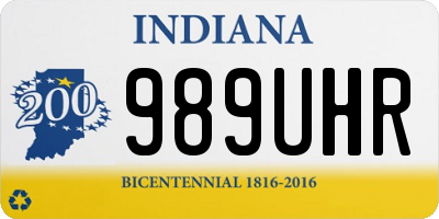 IN license plate 989UHR