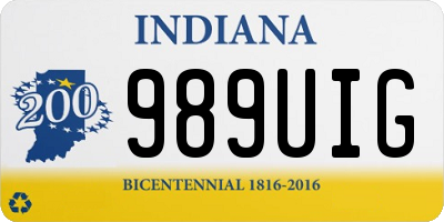 IN license plate 989UIG