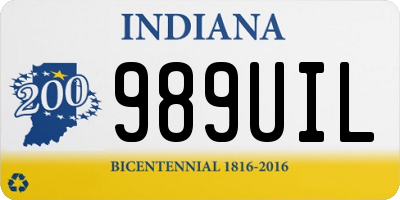 IN license plate 989UIL