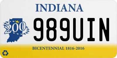 IN license plate 989UIN