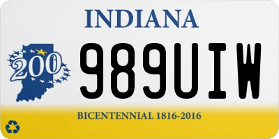 IN license plate 989UIW
