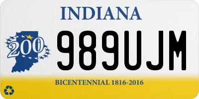 IN license plate 989UJM