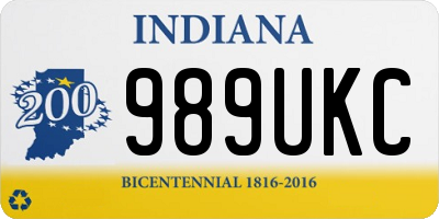 IN license plate 989UKC