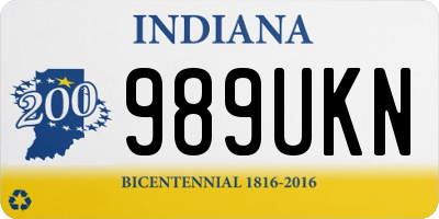 IN license plate 989UKN