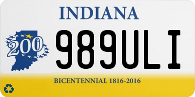 IN license plate 989ULI