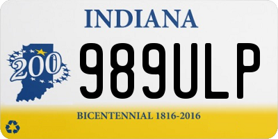 IN license plate 989ULP