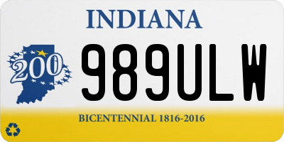 IN license plate 989ULW