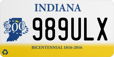 IN license plate 989ULX