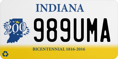 IN license plate 989UMA