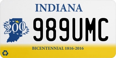 IN license plate 989UMC