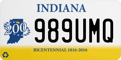 IN license plate 989UMQ