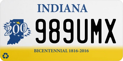 IN license plate 989UMX