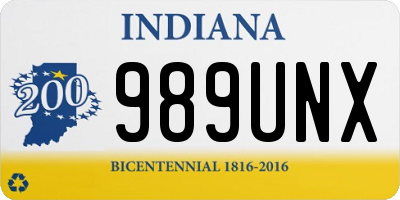 IN license plate 989UNX