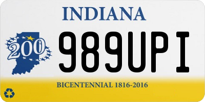 IN license plate 989UPI