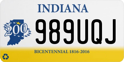 IN license plate 989UQJ