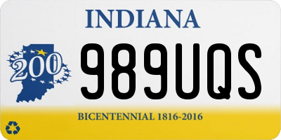 IN license plate 989UQS