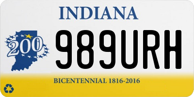 IN license plate 989URH